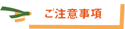 ご注意事項